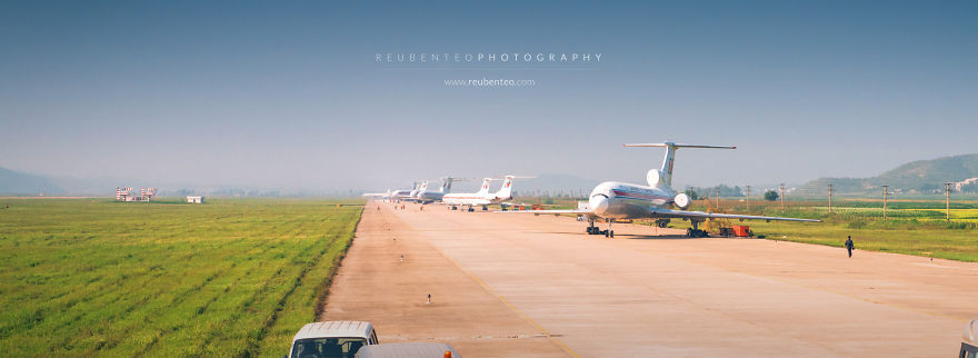 Ảnh chụp tại sân bay quốc tế Sunan ở thủ đô Bình Nhưỡng.