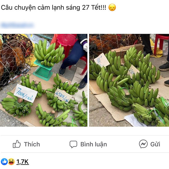 Những hình ảnh về sạp bán chuối ngày Tết với giá cao ngất ngưởng đang khiến cư dân mạng được dịp xôn xao bàn tán.