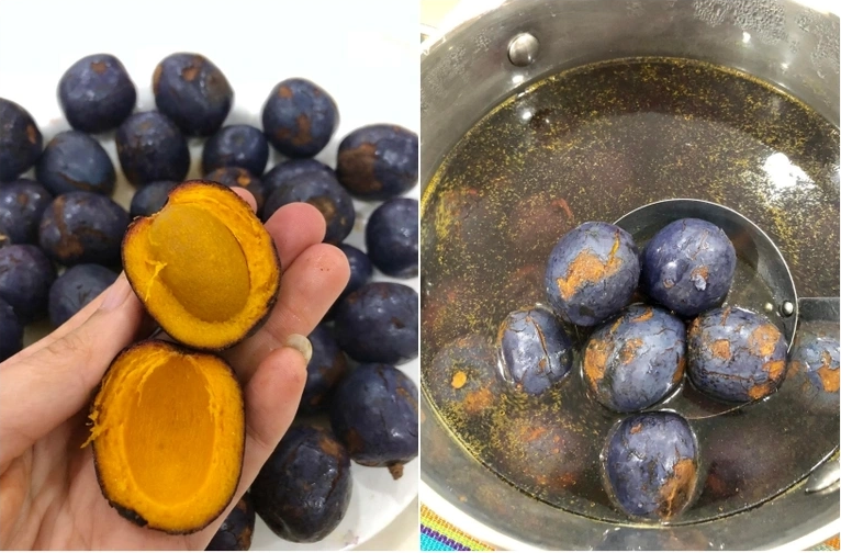 Có thể quả cọ là loại quả khá lạ lẫm với nhiều người, nhưng ở nhiều nơi cọ không chỉ là thức ăn vặt ngon lành mà còn là nguyên liệu chế biến thành nhiều món ăn ngon khác nữa như xôi cọ, bánh dày cọ, dưa cọ...Ảnh: Tổng hợp