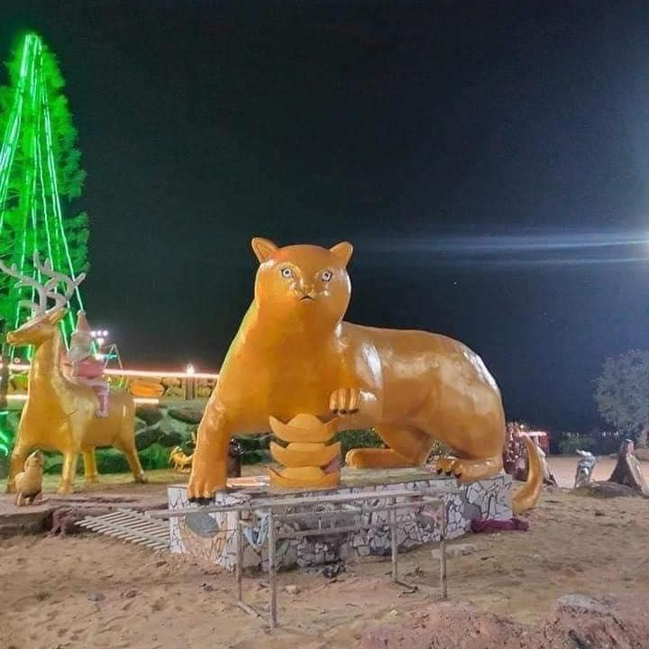 Có những tượng mèo được dân tình khen ngợi cực kỳ đáng yêu nhưng cũng có một số tượng mèo gây khá nhiều tranh cãi. Ảnh: Group C.T.