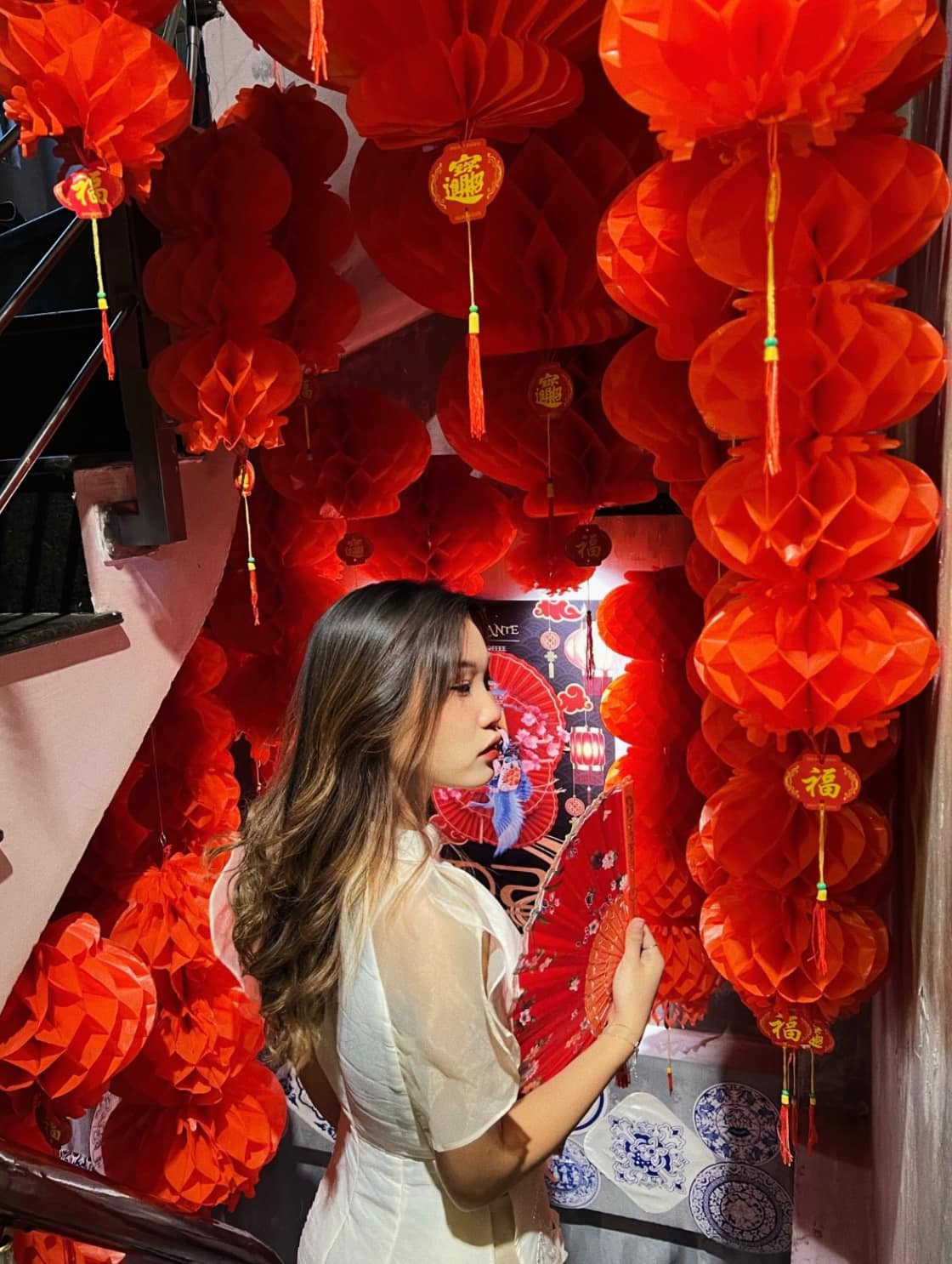 Một quán cà phê Hà Nội trang trí Tết đẹp lung linh khác là Diamante. Ảnh: Ly Trần