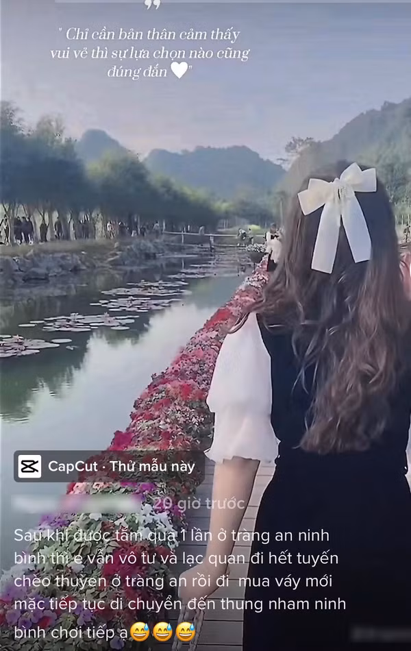 Nơi mà cô gái có màn "đu trend" ngã nhào xuống hồ là một địa điểm ở khu du lịch Tràng An (Ninh Bình). Ảnh: TikTok N.A.T