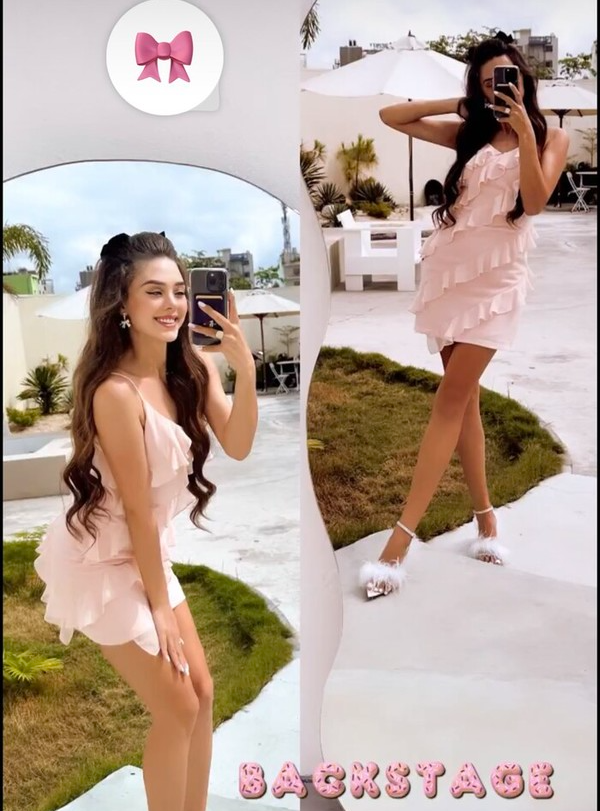 Bà xã Bùi Tiến Dũng đã quay trở lại với công việc mẫu ảnh dù mới chỉ "vượt cạn" 1 tháng.