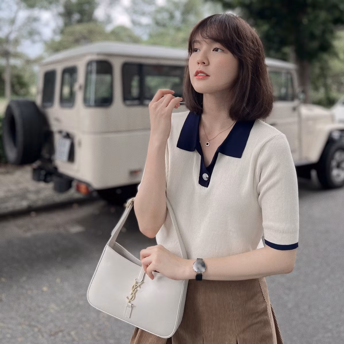 Cách đây vài ngày, Hải Tú cũng gây chú ý tại bữa tiệc cuối năm và cũng là sinh nhật công ty của Sơn Tùng M-TP.