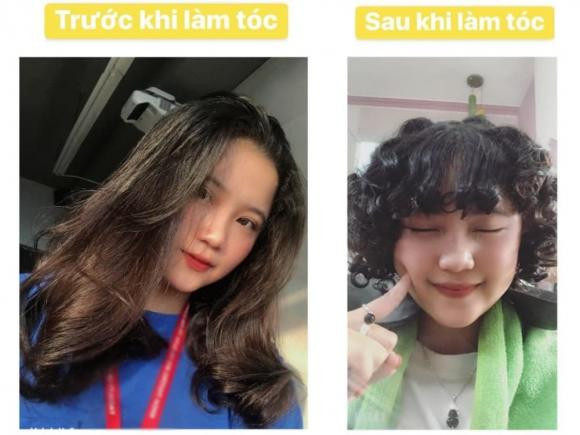 Thay vì mái tóc xoăn bồng bềnh thì kết quả trả về cho cô gái lại là mái tóc xoăn "bà thím", xù ngược xuôi.