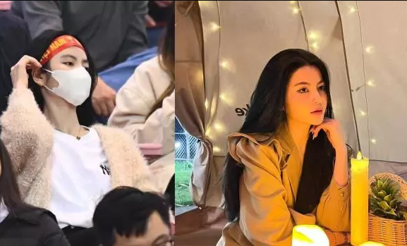 Mới nhất, cư dân mạng đang lan truyền khoảnh khắc Chu Thanh Huyền - bạn gái Quang Hải cũng có mặt trên sân để theo dõi trận đấu tối qua.