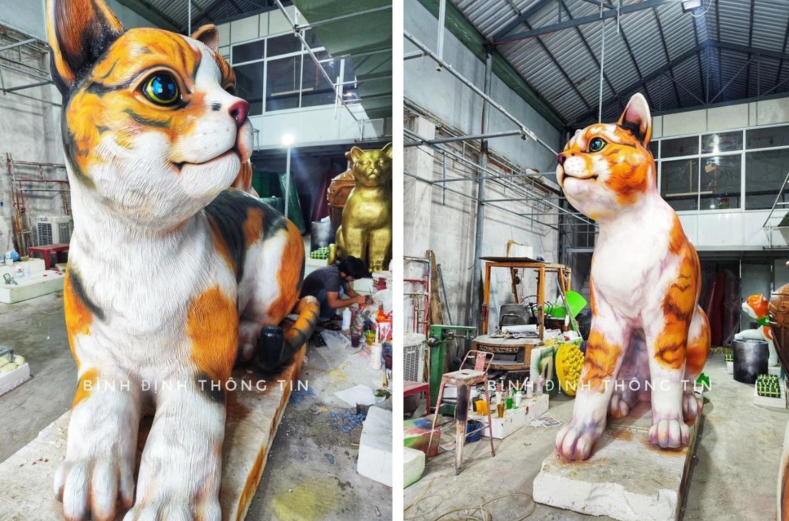 Có lẽ mèo Bình Định là một trong những chú mèo có diện mạo uy nghiêm nhất. Không còn vẻ đáng yêu đa sắc màu, với bộ lông vằn dũng mãnh chú mèo Bình Định là một siêu phẩm linh vật được rất nhiều người mong ngóng. Ảnh: Hội những người thích đọc tin tức 24h