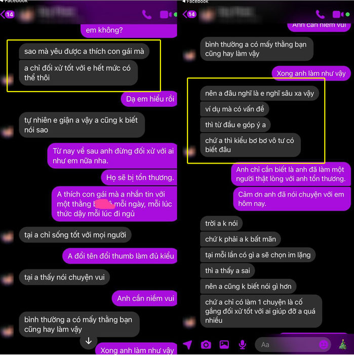 Tuy nhiên sau cùng, hot TikToker này phát hiện suốt một năm qua đối phương đã lừa dối mình. D. không thuộc cộng đồng LGBT và khẳng định “chỉ thích con gái”. Cụ thể thanh niên D. cho biết: “Anh chỉ đối xử tốt với em hết mức có thể thôi. Tại anh hay sống tốt với mọi người và thấy em nói chuyện vui.”