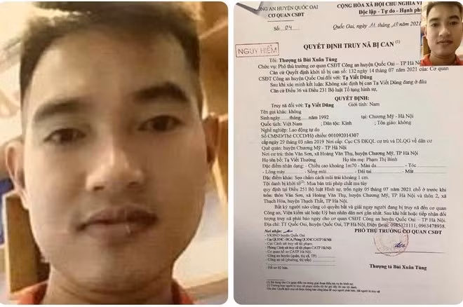  Truy nã đối tượng trả lương cho người khác 5 triệu đồng/ tháng để đi bán ma túy: Tạ Viết Dũng (SN 1992; trú huyện Chương Mỹ, Hà Nội) đã trả cho Nguyễn Quang Vinh (SN 2005, ở Hòa Bình) 5 triệu/ tháng đi bán ma túy. Trong quá trình bán ma tuý Vinh bị Công an huyện Quốc Oai bắt giữ. Ngày 29/10, Công an Quốc Oai cho biết đang truy nã Dũng.