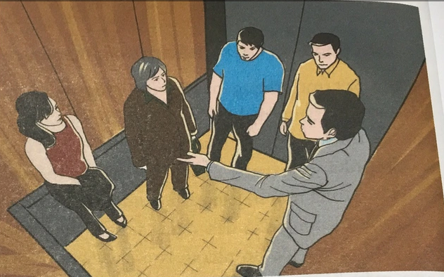  Giữ bình tĩnh, không la hét, hoảng loạn: Trong tất cả các trường hợp sự cố trong thang máy, mọi người trong thang cần phải giữ bình tĩnh, hít thở thật sâu và cùng suy nghĩ để có phương án xử lý tối ưu, nên hạ thấp trọng tâm bằng cách ngồi xuống hoặc hơi khụyu gối, nắm chắc tay vịn, đặc biệt khi thang có hiện tượng trôi nhanh, rung lắc, nhằm đề phòng bị chấn thương khi thang va đập.