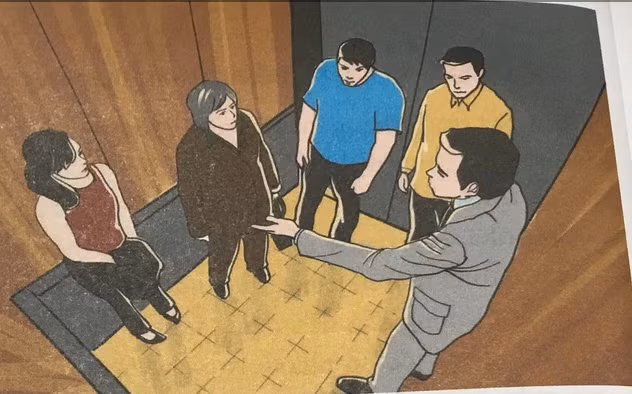  Giữ bình tĩnh, không la hét, hoảng loạn: Trong tất cả các trường hợp sự cố trong thang máy, mọi người trong thang cần phải giữ bình tĩnh, hít thở thật sâu và cùng suy nghĩ để có phương án xử lý tối ưu, nên hạ thấp trọng tâm bằng cách ngồi xuống hoặc hơi khụyu gối, nắm chắc tay vịn, đặc biệt khi thang có hiện tượng trôi nhanh, rung lắc, nhằm đề phòng bị chấn thương khi thang va đập.