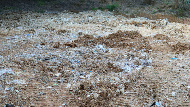 Chay tron cong an vi do trom 20 tan rac thai, tai xe bi ran can phai cap cuu-Hinh-2