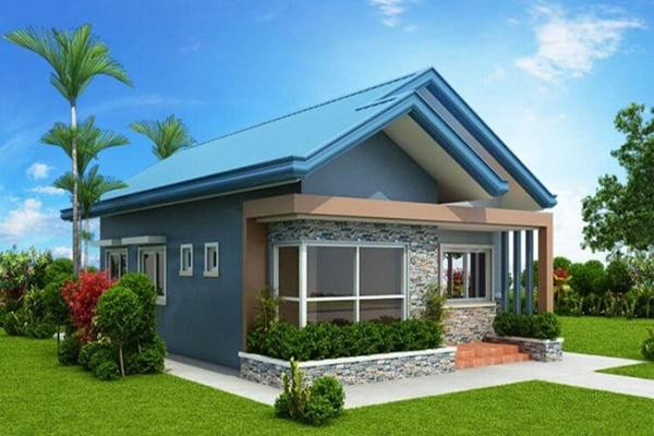 Nhà cấp 4 kết hợp sân vườn phù hợp tại các vùng nông thôn có diện tích rộng. Ảnh: Khám phá.