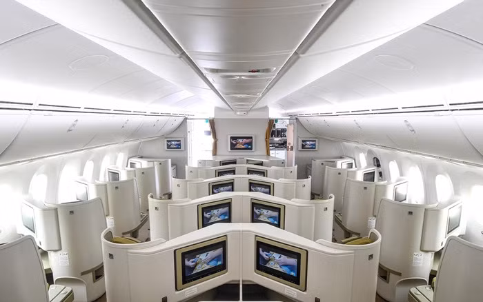 Boeing 787-10 được thiết kế 24 ghế hạng thương gia và 343 ghế hạng phổ thông. Ảnh: Zing