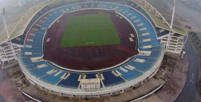 Sân Mỹ Đình chủ yếu dùng cho thi đấu bóng đá, tuy nhiên cũng có 8 đường chạy điền kinh và các phần sân dành cho môn nhảy cao, ném tạ, nhảy sào. Ảnh: Wiki.