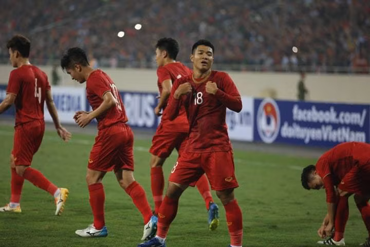 Tối 26/3, ĐT Việt Nam giành chiến thắng 4-0 trước tuyển Thái Lan ở vòng loại U23 châu Á sân vận động Mỹ Đình. Ảnh: Vietnamnet.