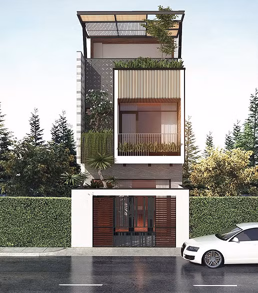 Các mẫu nhà phố ngày càng được chú trọng cả về công năng lẫn tính thẩm mỹ. Ảnh: Msa.