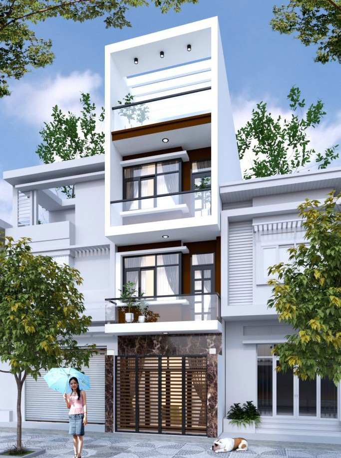 Sự kết hợp đa dạng các loại vật liệu khác nhau tạo nên giá trị thẩm mỹ của ngôi nhà. Ảnh: Song phát Construction.