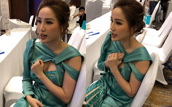 Bảo Thy từng xuất hiện với chiếc nhẫn kim cương hơn 10 carat trên ngón áp út. Ảnh: Tinmoi.