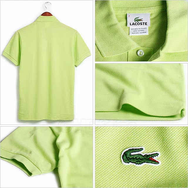 Chẳng hạn, mẫu áo polo nam Lacoste hình con cá sấu được khâu và may tinh tế, răng của con cá sấu được hiện rõ. Ngoài ra, hình logo này còn có khả năng phát sáng. Ảnh: Internet.