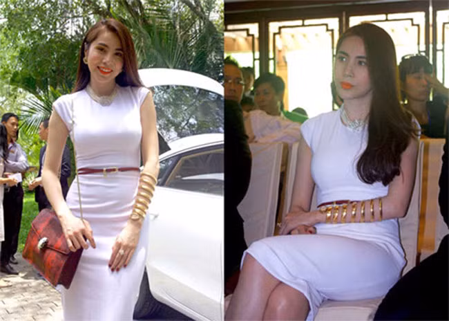 Một trong những món quà hàng hiệu đáng chú ý nhất mà Công Vinh tặng Thủy Tiên là chiếc đồng hồ hình rắn, xoắn 7 vòng được làm bằng vàng khối với mặt đồng hồ được đúc kim cương. Ảnh: Dân Việt.