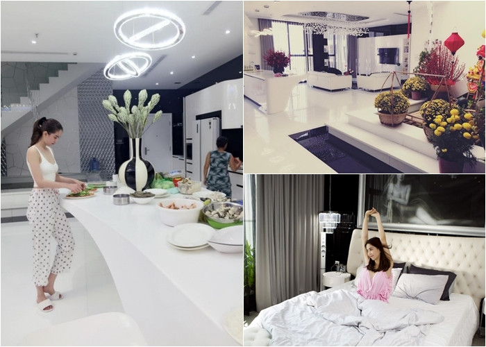 Chốn về của chân dài được thiết kế hiện đại, sang trọng và đầy đủ tiện nghi. Nhiều người đồn đoán giá trị của căn hộ lên đến 20 tỷ đồng. Ảnh: Tintucvietnam.