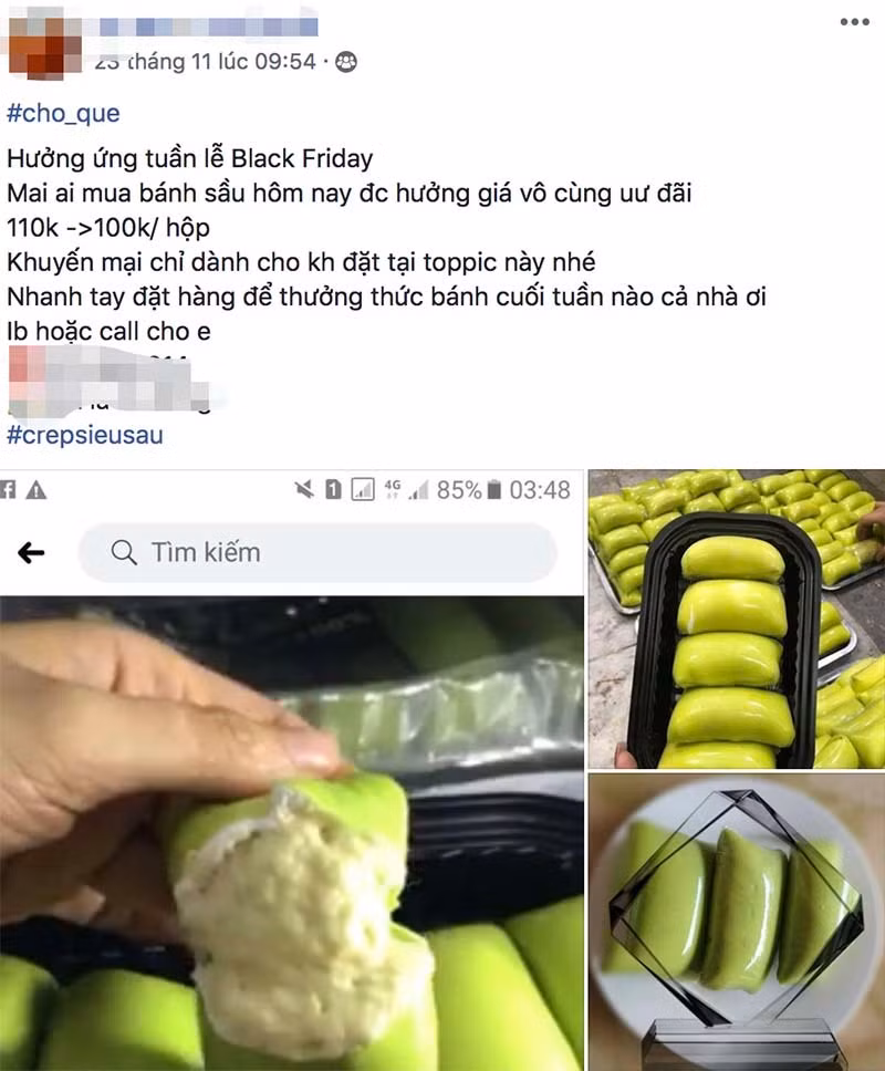 Thậm chí, chị bán bánh crepe cũng tranh thủ khuyến mãi Black Friday. Ảnh: Vietnamnet. Video: Người dân hào hứng với ngày mua sắm Black Friday. Nguồn: VTC1