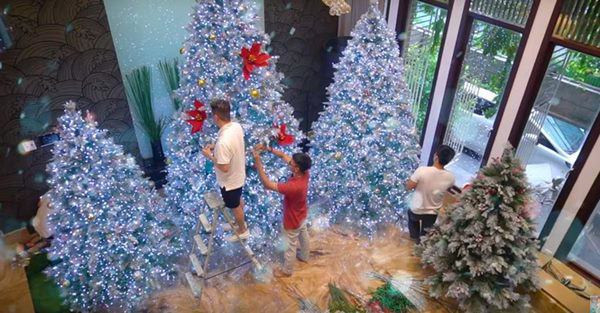 Loa mat biet thu 70 ty cua Dam Vinh Hung long lay don Giang sinh