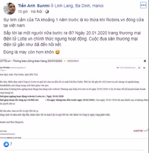 Sau Adayroi, ong lon Han Quoc Lotte.vn dong cua website thuong mai dien tu