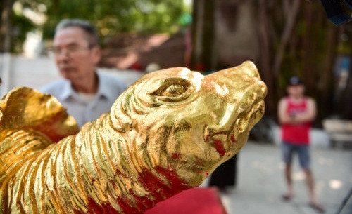 Phần đầu của "cụ rùa" là chi tiết khó tạo hình nhất. Ảnh: Giaoducthoidai.