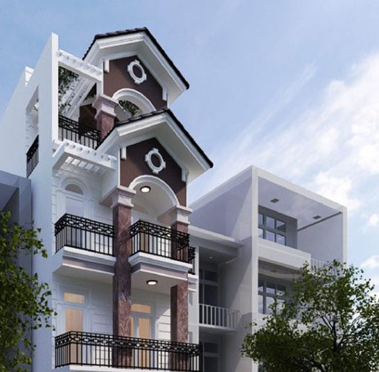 Nhà phố 3 tầng mái thái, phảng phất những nét cổ kính, mang hơi hướng của Á Đông. Ảnh: Dreamhouse.