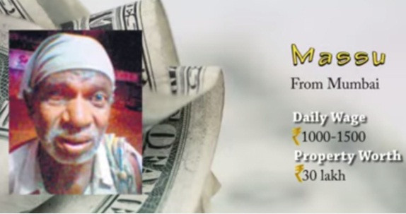 Massu cũng là một "bậc thầy" trong giới ăn xin ở Ấn Độ khi ông đã tích lũy được số tiền tương đương 1 tỷ đồng. Ảnh: WorthvieW.