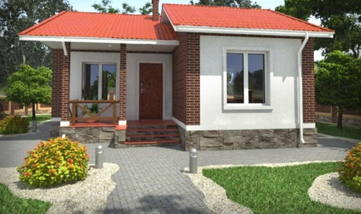 Mái ngói đỏ kết hợp phần sơn trắng giúp căn nhà cuốn hút hơn. Ảnh: Nhaxinhcenter.