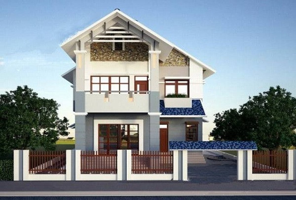 Với mẫu này, gia chủ nên trồng nhiều cây xanh bên ngoài cho không gian được thêm thoáng mát và được gần gũi với thiên nhiên. Ảnh: Internet.