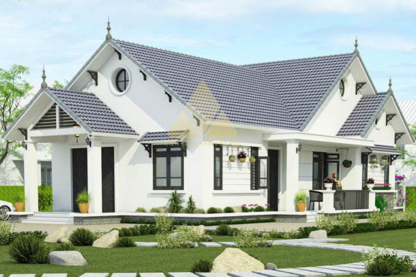 Nhà 1 tầng mái thái phong cách châu Âu đẹp nhẹ nhàng và thanh thoát. Ảnh: Kientrucroman.