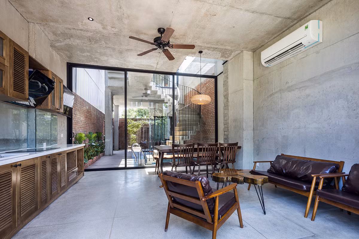 Các không gian sinh hoạt chung của gia đình gia chủ.