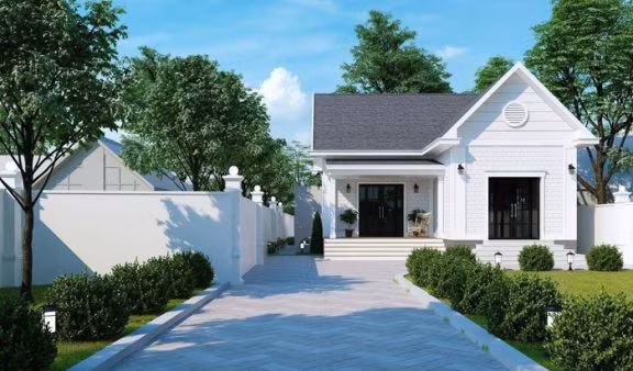 Ưu điểm của nhà cấp 4 chữ L là khá linh hoạt và phù hợp với nhiều diện tích ô đất. Ảnh: Wedo.