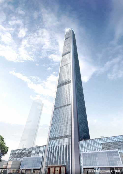 Tòa nhà Goldin Finance 117 (Trung Quốc) là tòa tháp cao thứ 3 tại Trung Quốc khi sở hữu chiều cao 597 mét, 117 tầng. Điều đặc biệt là tòa tháp phức hợp văn phòng và khách sạn được xây dựng với một sàn quan sát bằng kim cương.