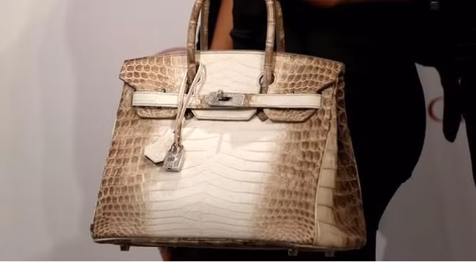 Chiếc túi xách làm từ da cá sấu, vàng và kim cương Himalaya Niloticus chỉ có hai mẫu được sản xuất mỗi năm này từng được bán đấu giá 379.000 USD.