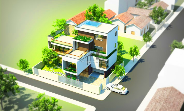 Thiết kế dạng mô-đun hình hộp kết hợp nhiều cây xanh tạo cảnh quan đẹp mắt. Ảnh: Betaviet.