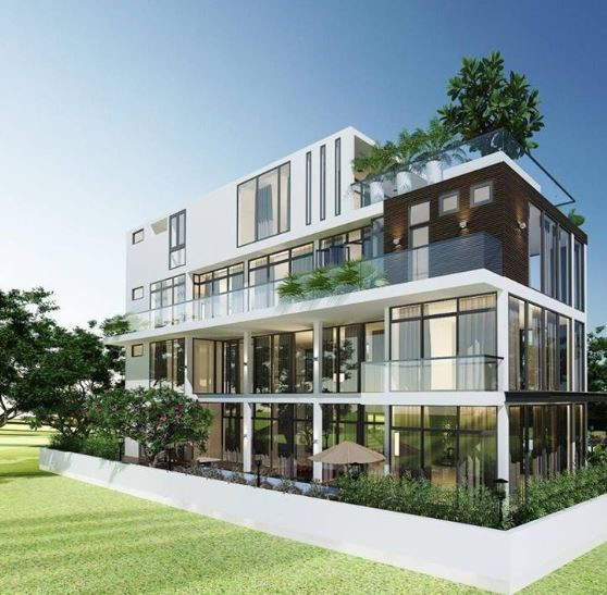 Căn biệt thự được thiết kế theo không gian mở với nhiều cửa sổ bằng kính cao cấp tạo một cảm giác thoáng đãng, mát mẻ. Ảnh: GDTĐ.