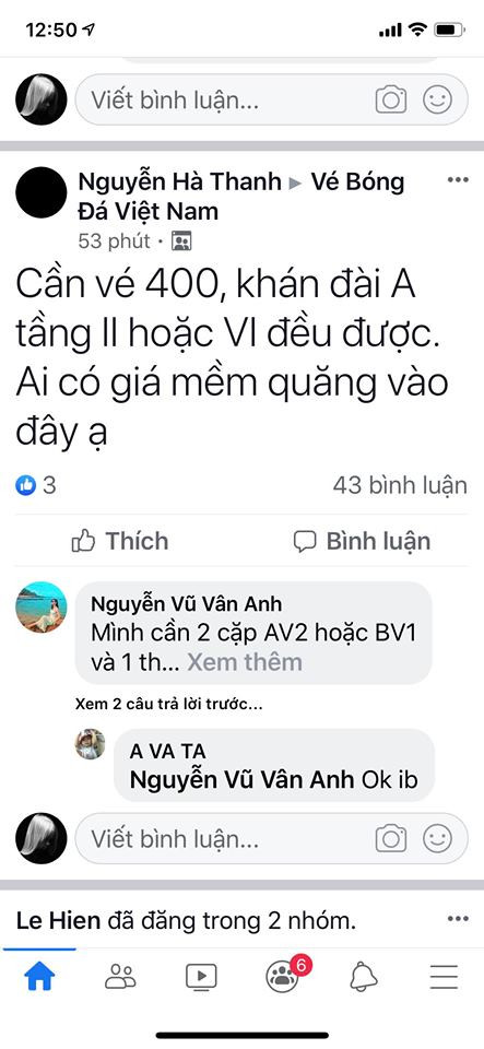 Nhiều người dự đoán, từ giờ tới trận đấu Việt Nam - Thái Lan ngày 19/11/2019, giá vé sẽ còn tăng hơn nhiều. Ảnh: FB