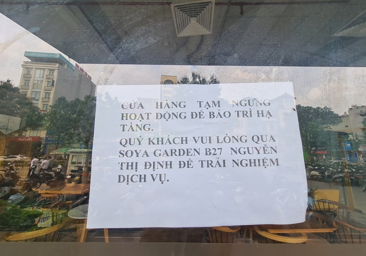 Soya Garden cơ sở Hapulico tạm ngưng hoạt động và chưa hẹn ngày mở cửa.