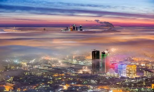 Khung cảnh lung linh tuyệt đẹp ở thủ đô của nước Nga.