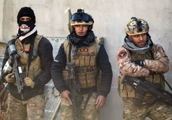 Binh sĩ Iraq tham gia chiến dịch quân sự ở Mosul.