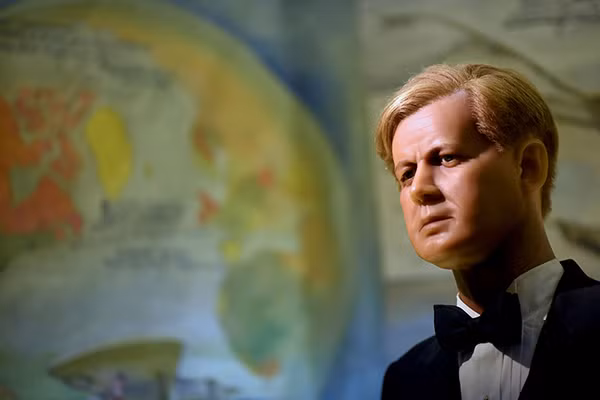 Tượng sáp cố Tổng thống Fohn F.Kennedy trước phiên đấu giá ở Gettysburg.