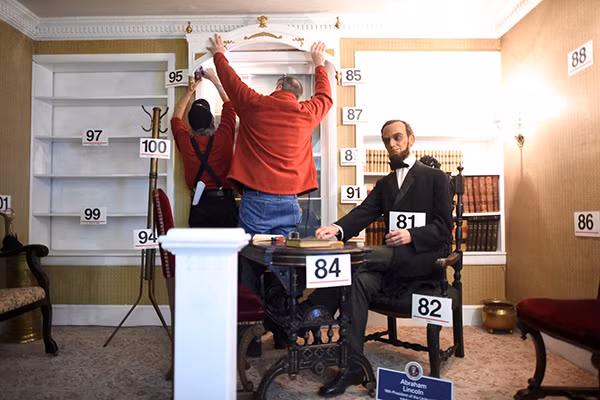 Tượng sáp cố Tổng thống Mỹ Abraham Lincoln được bán đấu giá ở ức hơn 8.500 USD.