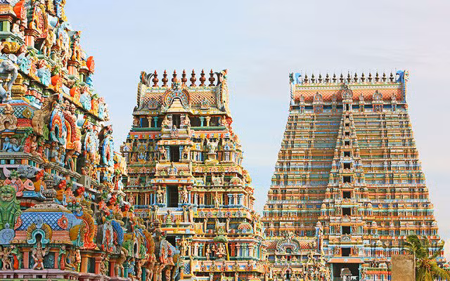 Khu đền thờ rộng lớn Sri Ranganathaswamy ở Tamil Nadu, Ấn Độ.