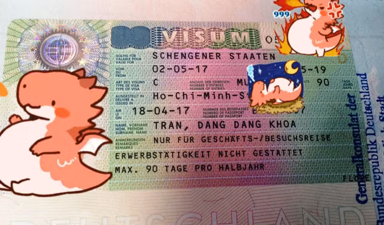 Đến trước chuyến đi, Khoa đã hoàn tất thủ tục xin visa của các nước Châu Âu, Ấn Độ, Pakistan. Còn 4 nước là Iran, Azerbaizan, Georgia, Thổ Nhĩ Kỳ sẽ xin trên đường. Riêng visa xin vào các nước Argentina, Bolivia, Paraquay, Chile và Úc sẽ được thực hiện khi Khoa đến Pháp.