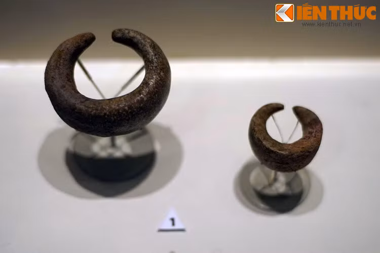 Khuyên tai bằng gốm của văn hóa Hoa Lộc, khai quật ở di chỉ Hoa Lộc (Thanh Hóa). Tại Việt Nam, các hiện vật gốm thời tiền sử được phát hiện trên cả ba miền với số lượng khá lớn, đa dạng về kiểu hình.